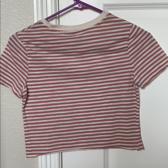 Pink and white Cropped Tee - Picture 2 of 2